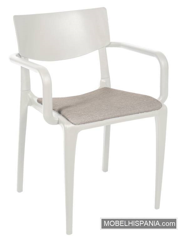 TOWN PAD sillon blanco taupe