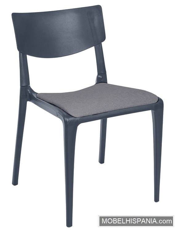 TOWN tapizada silla antracita