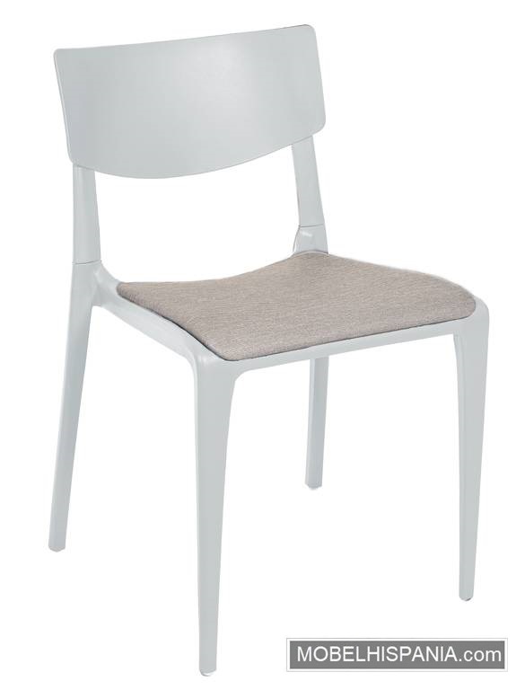 TOWN tapizada silla blanca