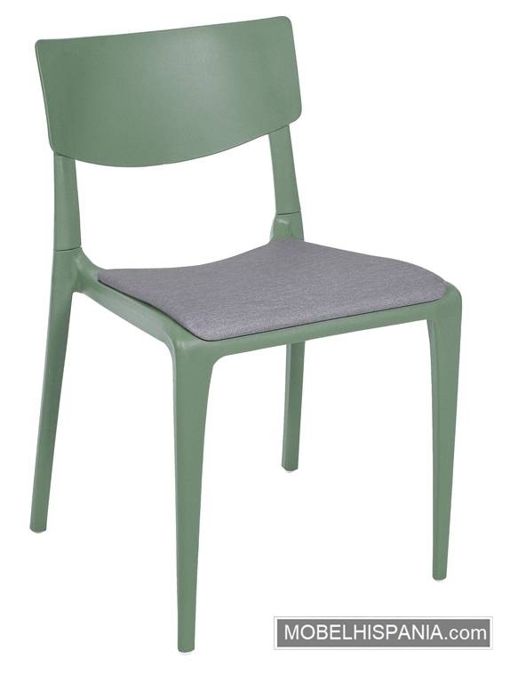 TOWN tapizada silla oliva