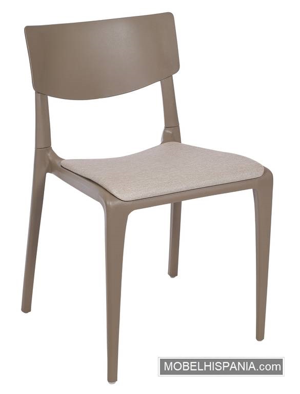 TOWN tapizada silla taupe