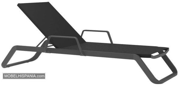 VILA tumbona brazos taupe antracita