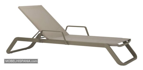 VILA tumbona brazos taupe