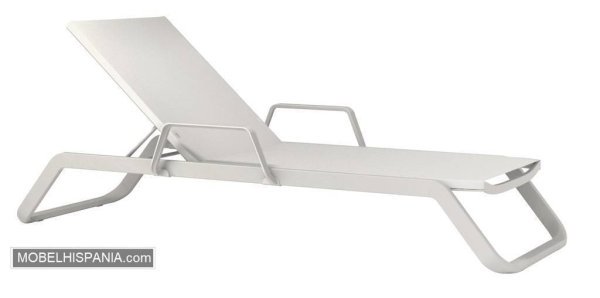 VILA tumbona brazos blanca