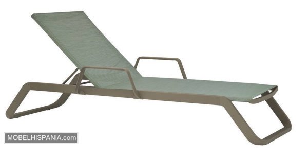 VILA tumbona brazos taupe verde