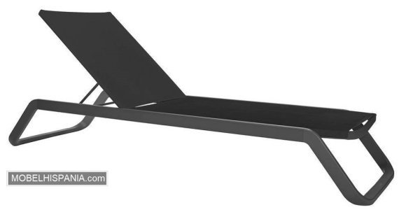 VILA tumbona antracita