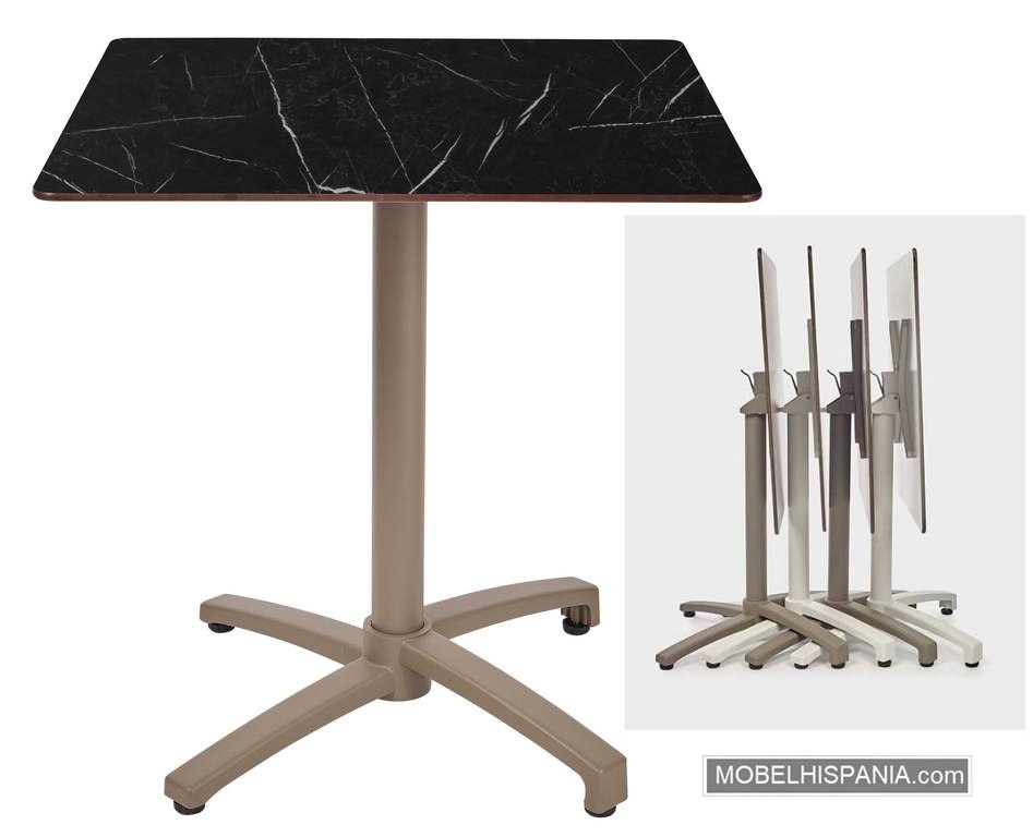 KOSI mesa taupe marmol negro