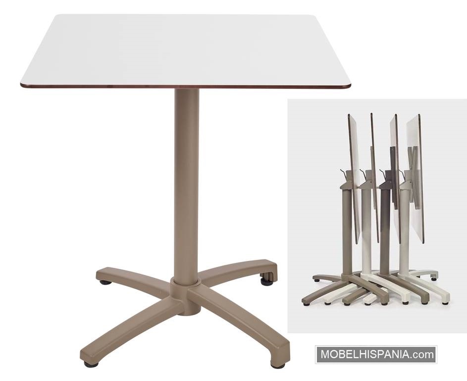 KOSI mesa taupe blanco