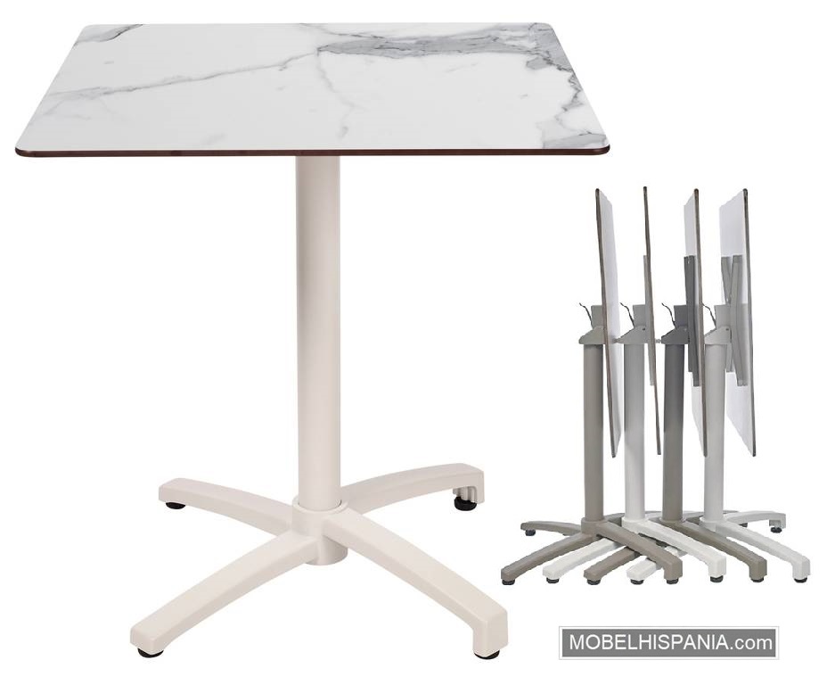 KOS mesa blanca marmol