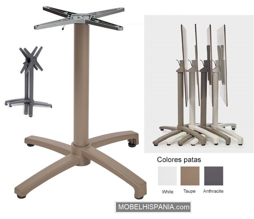 KOSI pie aluminio abatible taupe 1