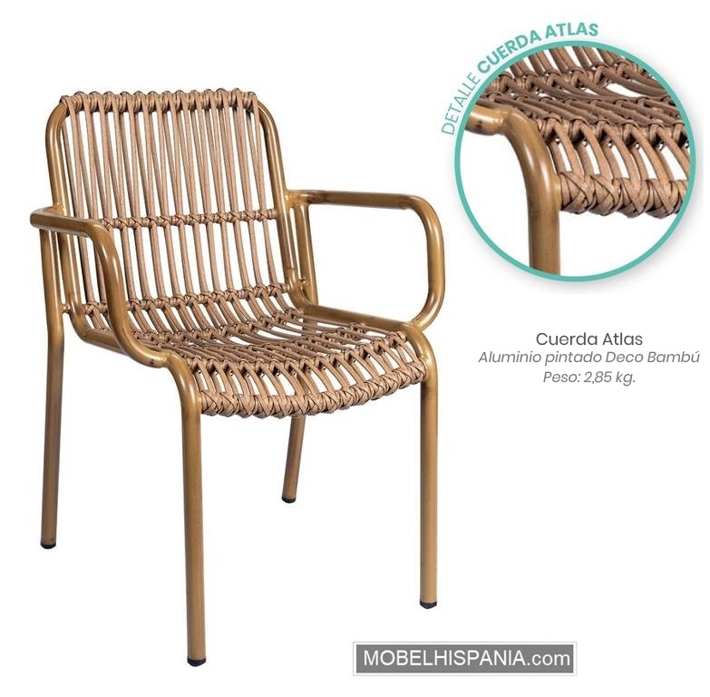 4901 sillon aluminio deco bambu