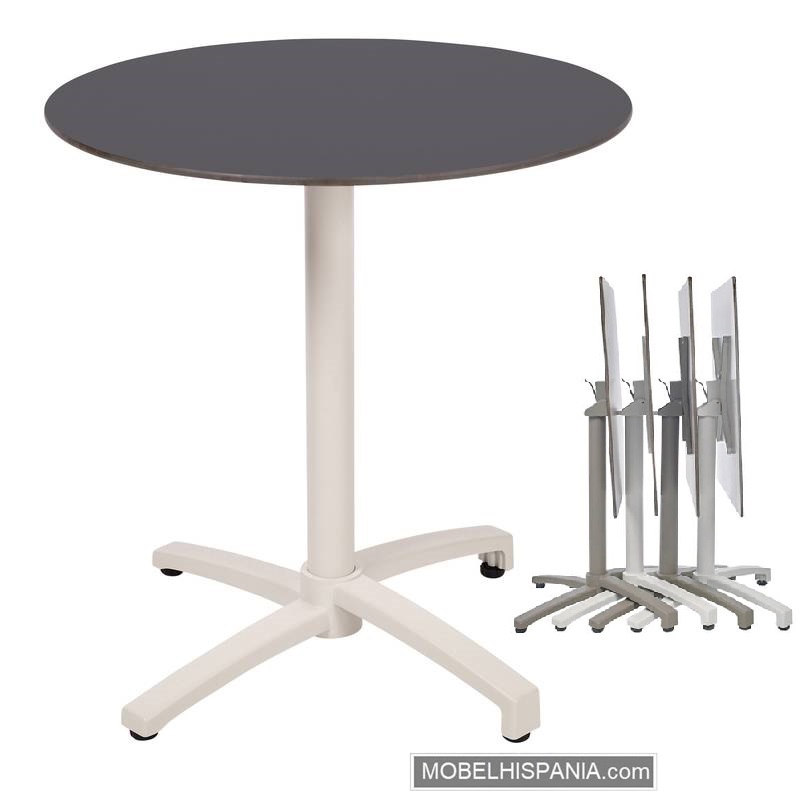 KOS mesa R blanca antracita