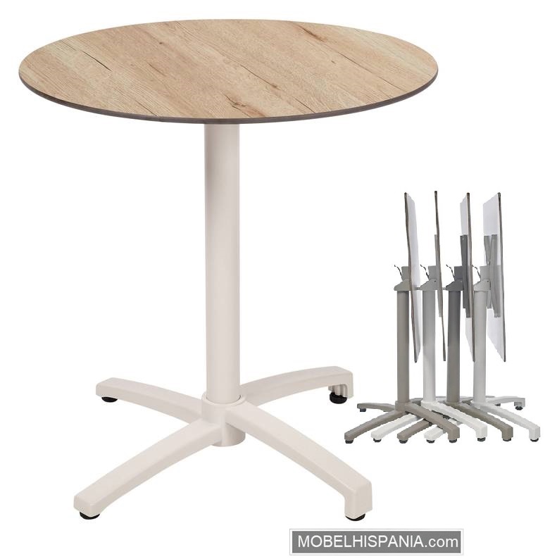 KOS mesa R blanca roble