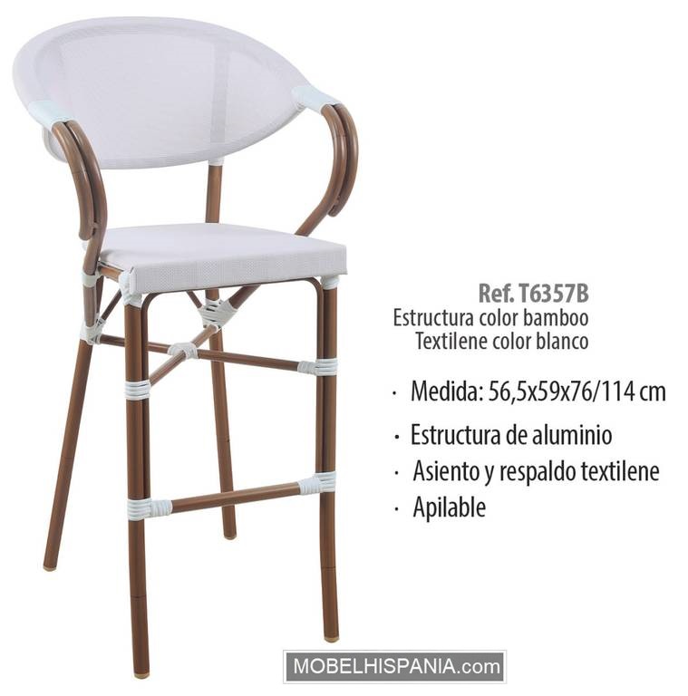 T6357B taburete blanco