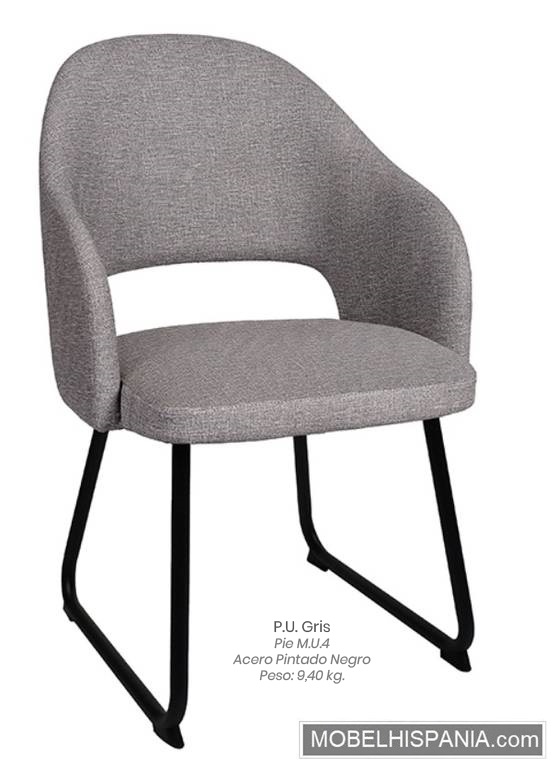 6129 Silla patin gris