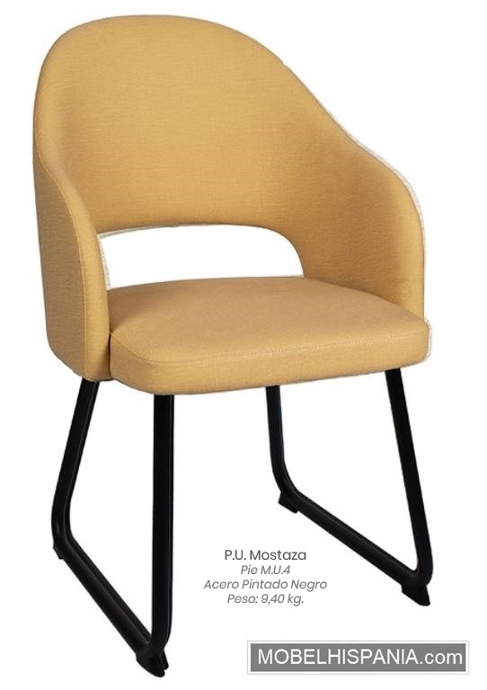 6129 Silla patin mostaza