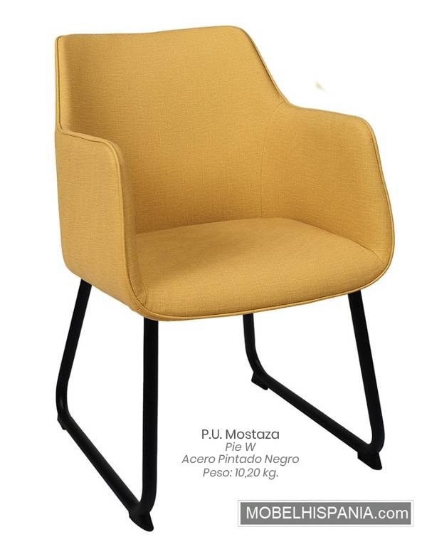6829 sillon patin mostaza