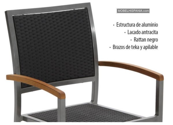 5226 sillon aluminio negro 1
