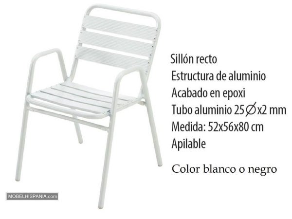 1120A sillon aluminio blanco 3