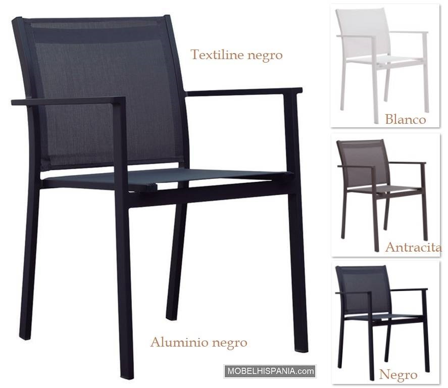 7022 Sillon alu negro w