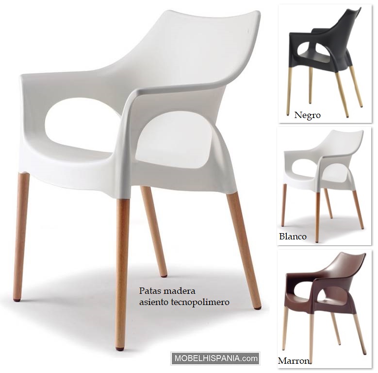 2115 sillon madera lino w