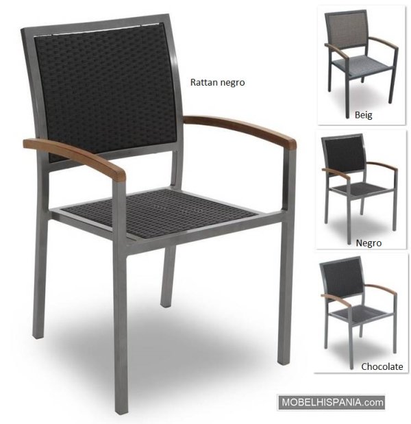 5226 sillon aluminio negro w