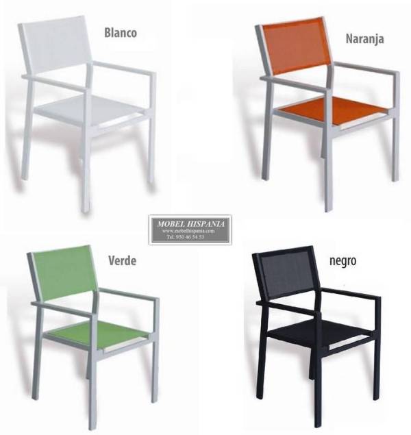6323 sillon aluminio textiline terraza