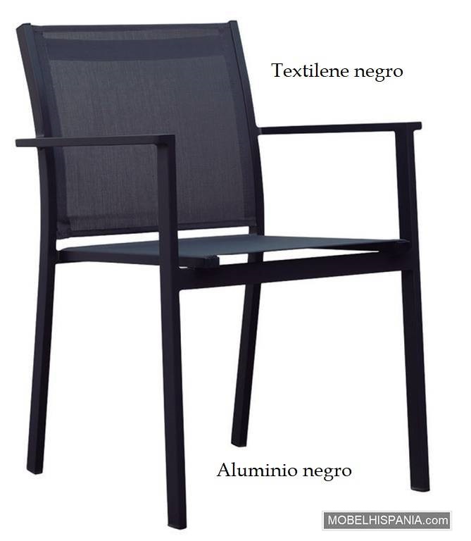 7022 Sillon alu negro