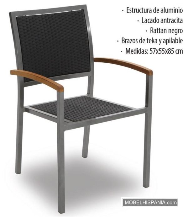 5226 sillon aluminio negro 2