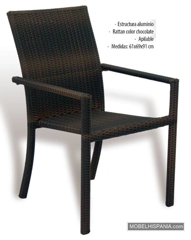 6307 sillon alu chocolate