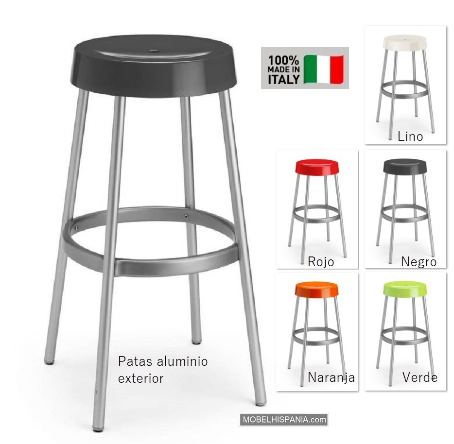 2300 taburete negro w