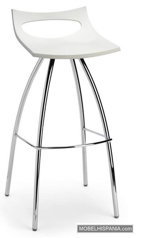 2291 taburete blanco cromado