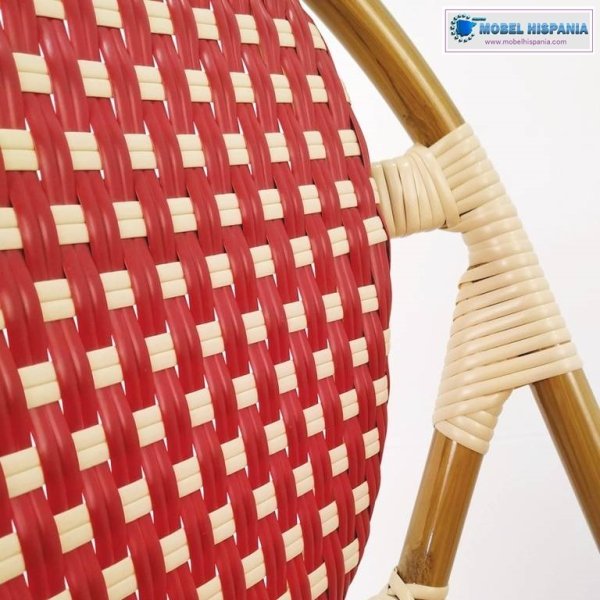RIVA silla rojo crema4