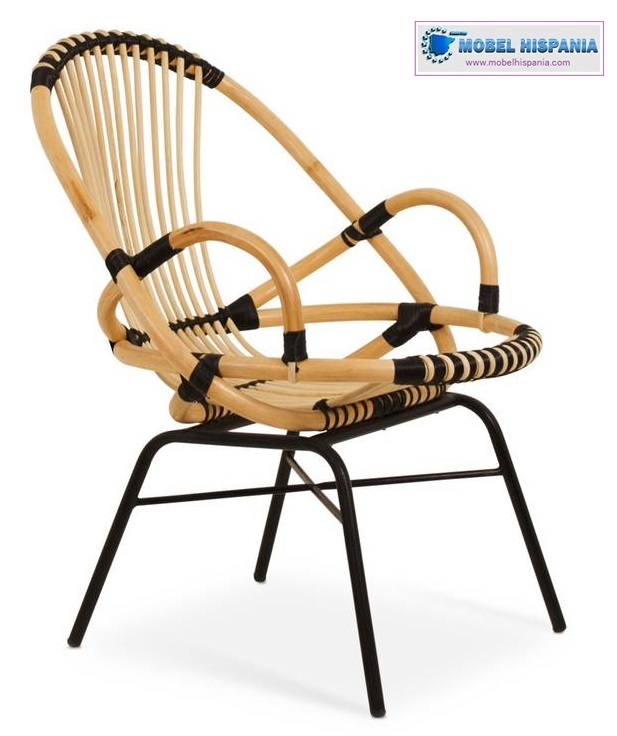 MECA Sillon bambu metal