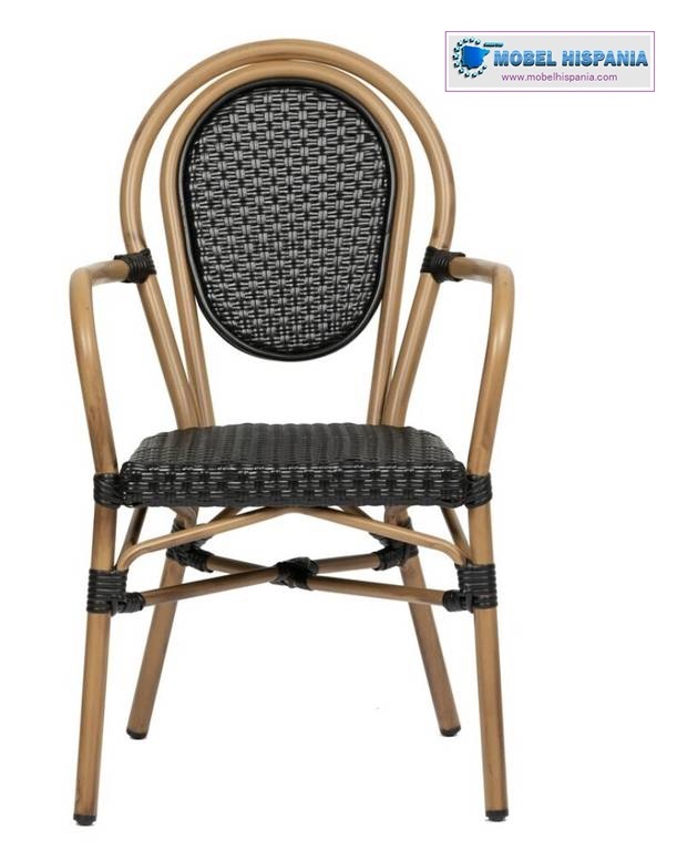 DANTES sillon aluminio negro