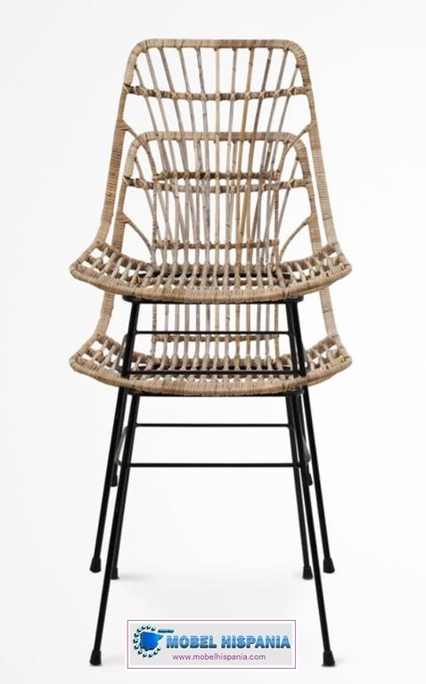 PERALI Silla rattan metal 5