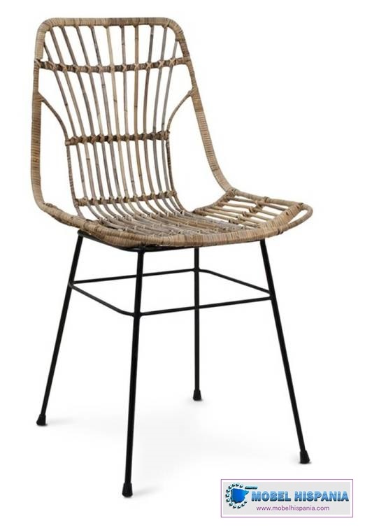 PERALI Silla rattan metal