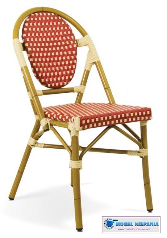 RIVA silla rojo crema