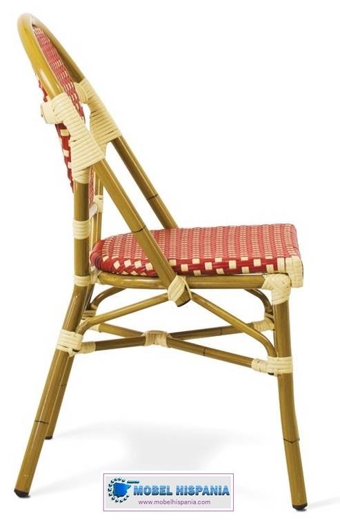 RIVA silla rojo crema2