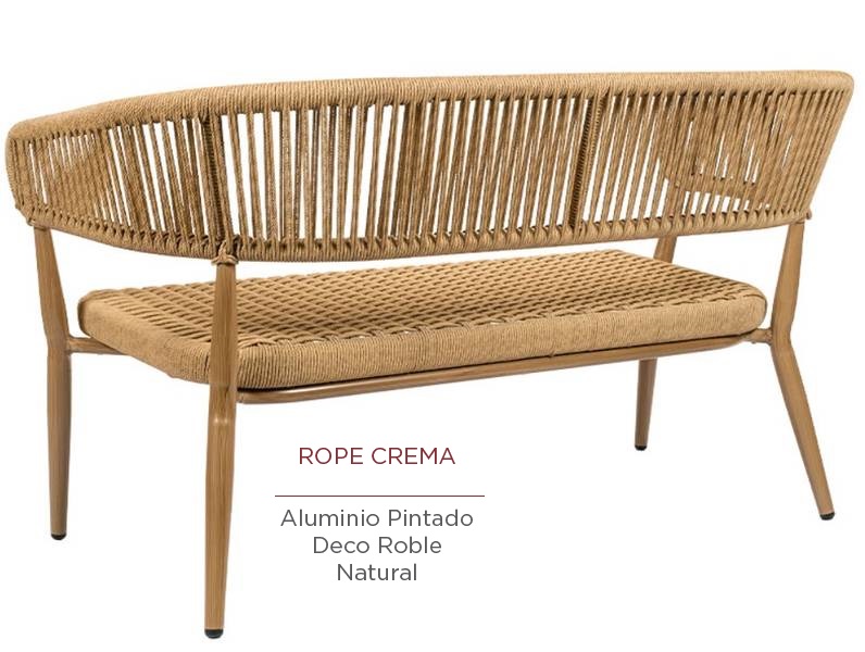 3800 Sofa roble natura cuerda crema 1