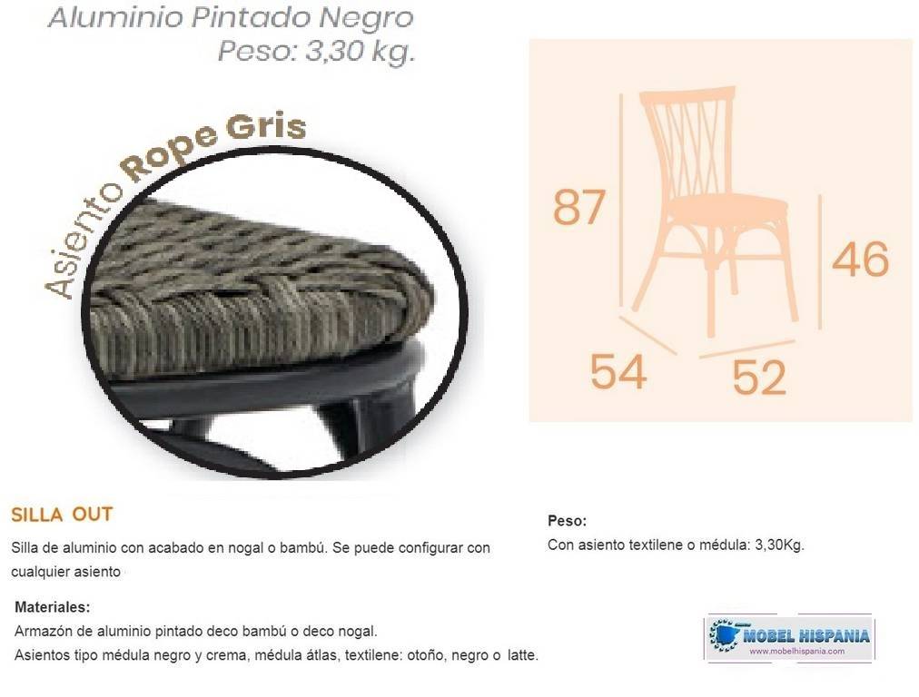 168-silla-aluminio-cuerda 168 silla aluminio cuerda