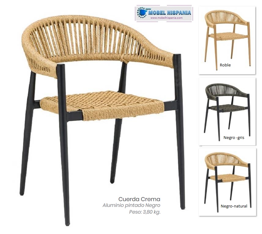 4524 sillon negro cuerda w