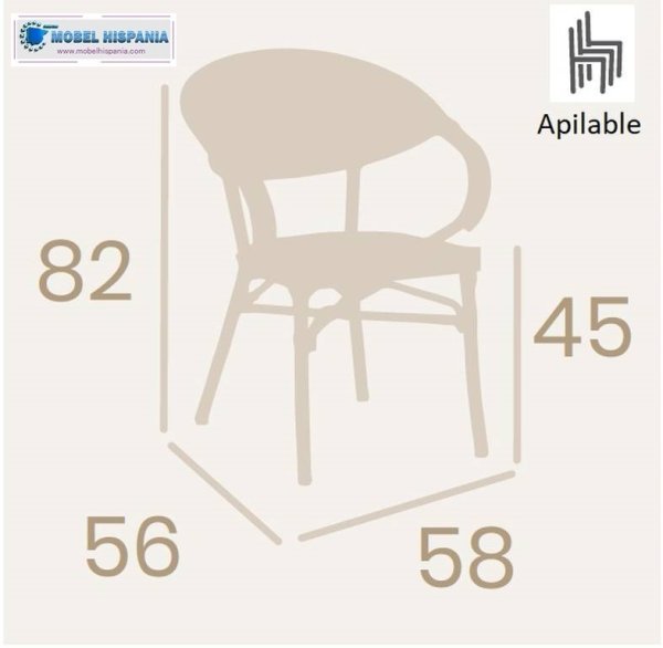 4090 sillon aluminio textilene 3