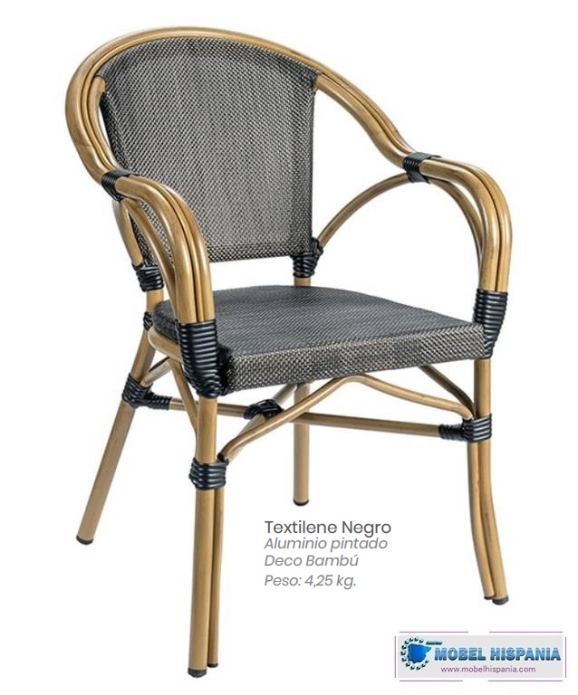 6060 sillon bambu textiline negro2