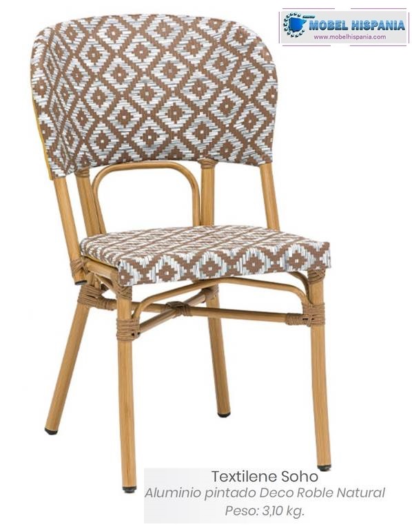 2700 silla aluminio roble textilene 3
