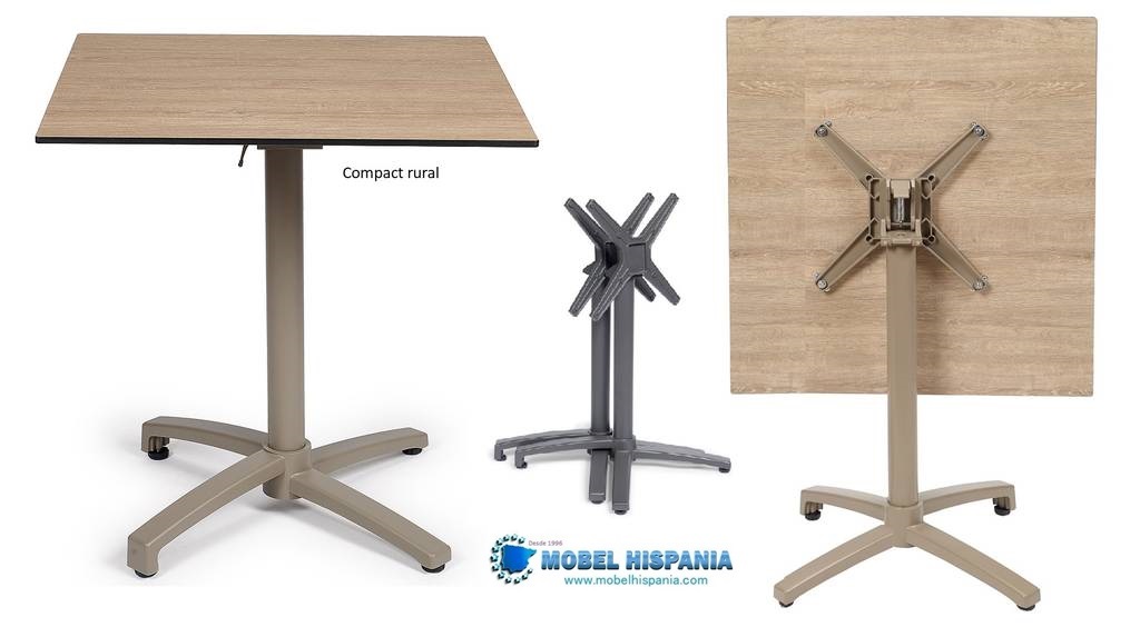 9466 Mesa abatible taupe compact rural