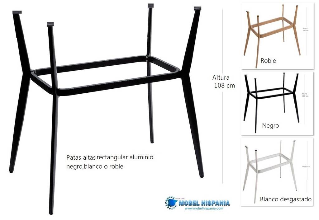 5310 Patas recta alt negra w