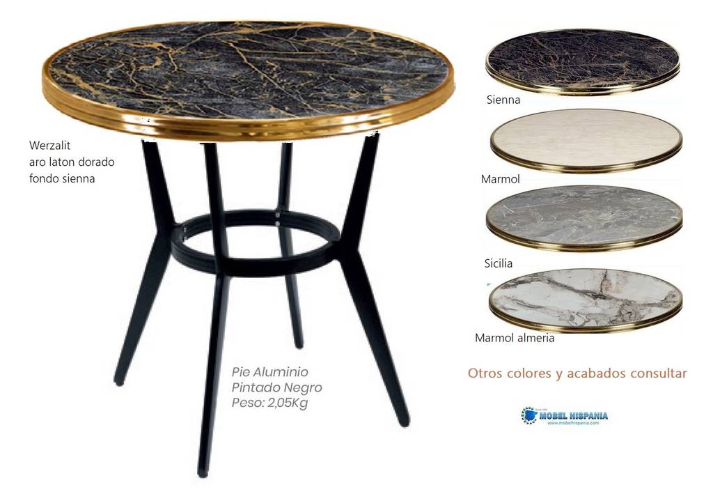 5200 Mesa blanca werzalit aro