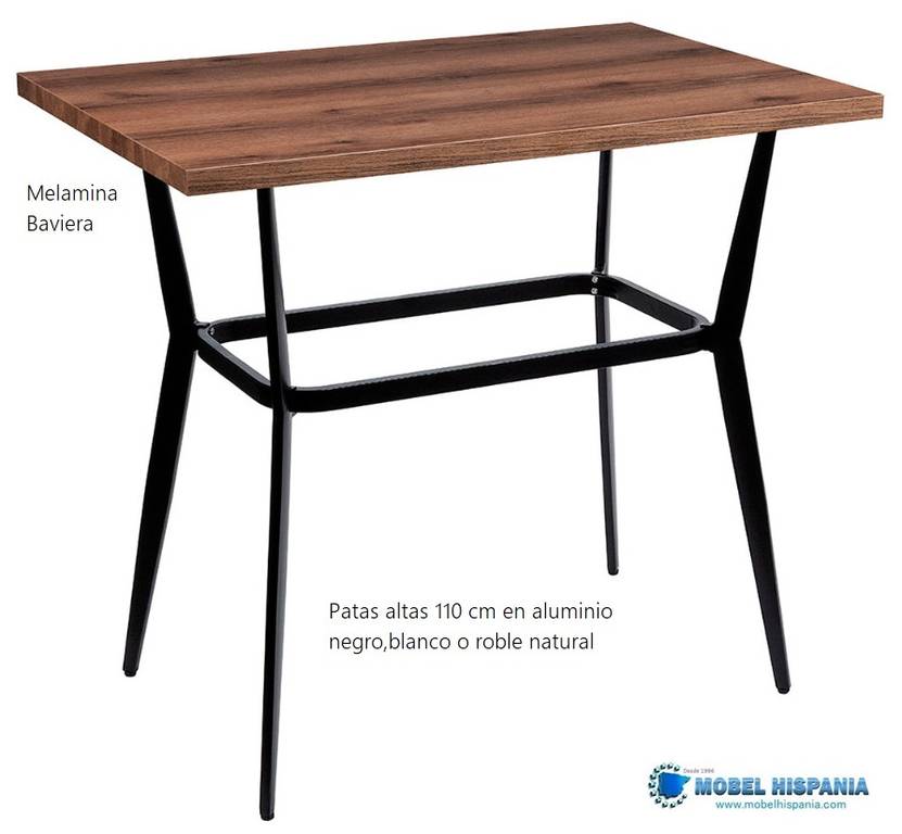 5310 mesa alta rect negra mela baviera