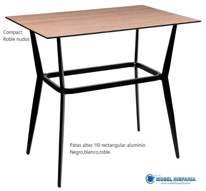 5310 mesa alta rect negra com roble nudos